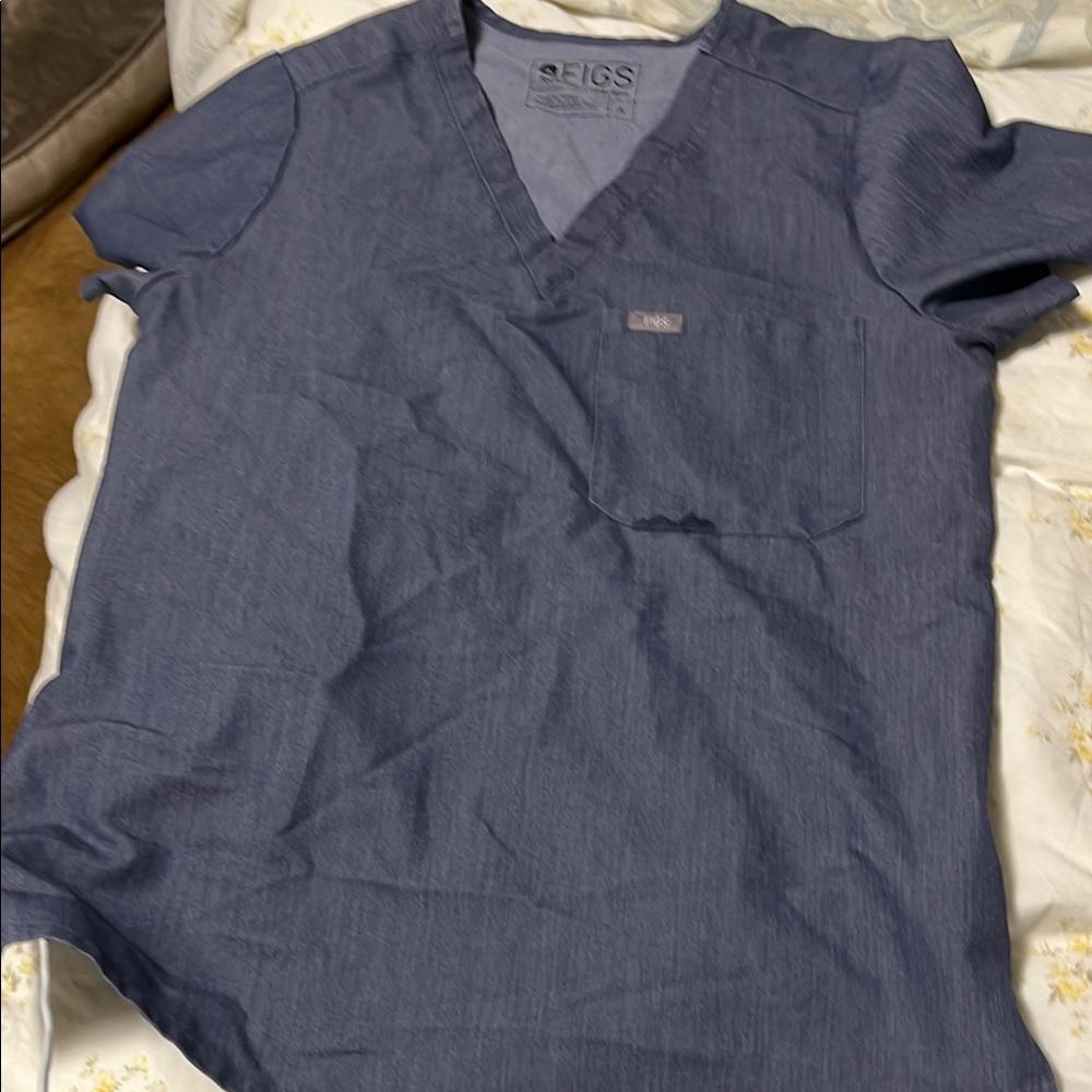 Figs Blue V-Neck Medical Shirt